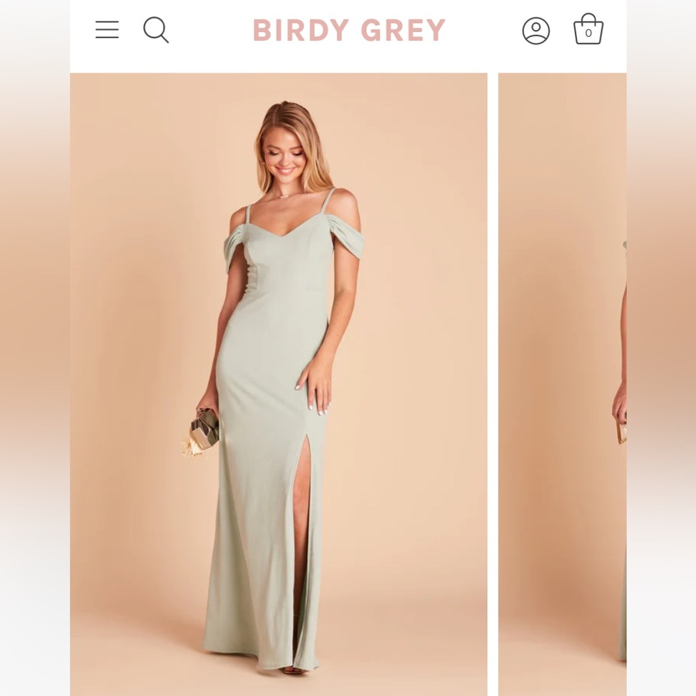 Buddy grey Sage bridesmaid dress in medium